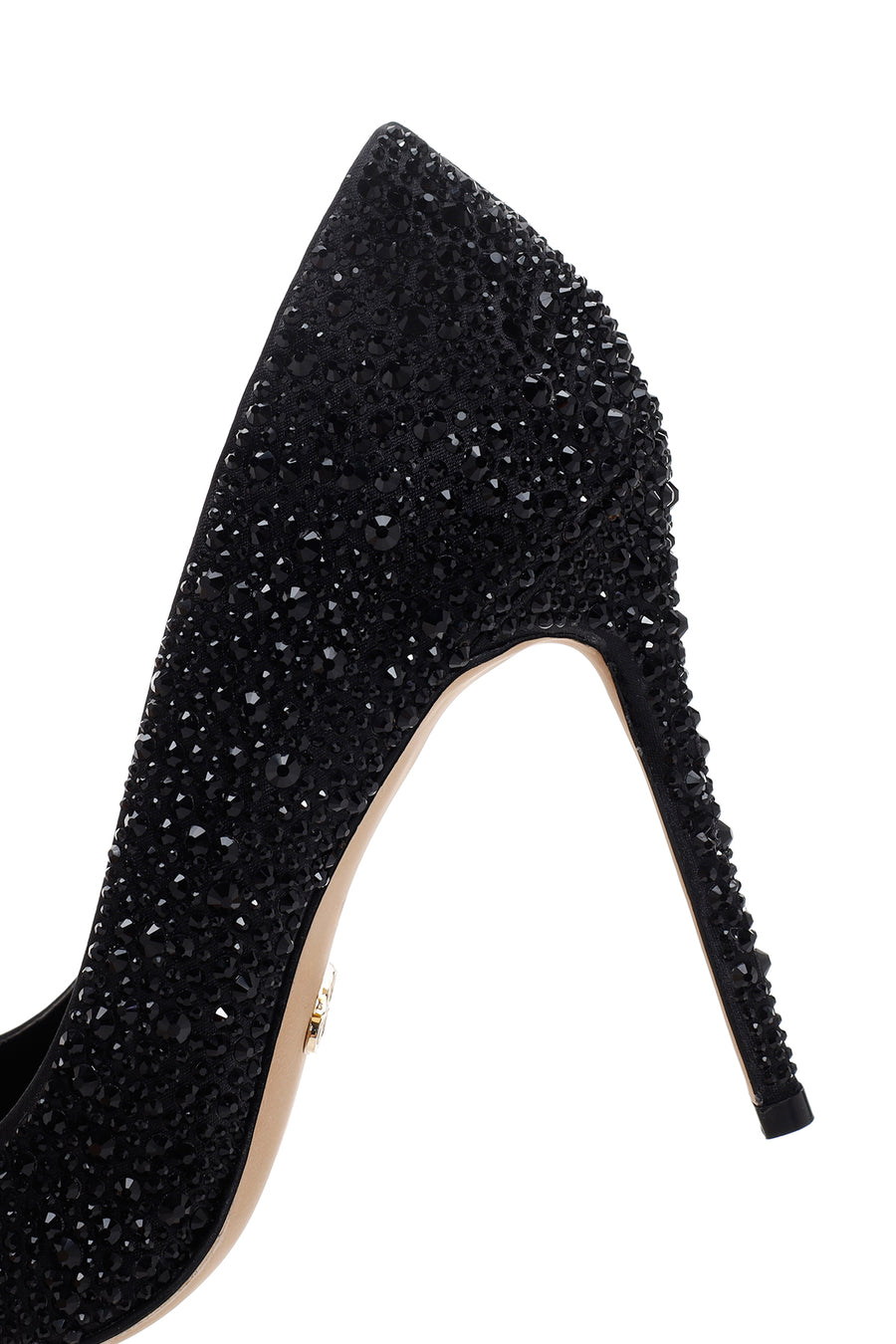 Women's Black Leather Thin High Heel Stiletto