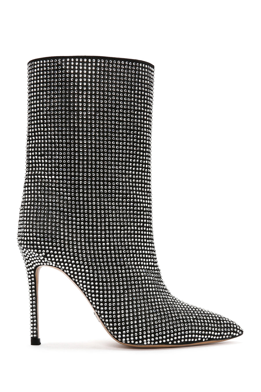 Women's Black Stone Thin Heeled Leather Boots 23WFD1209TS | Derimod