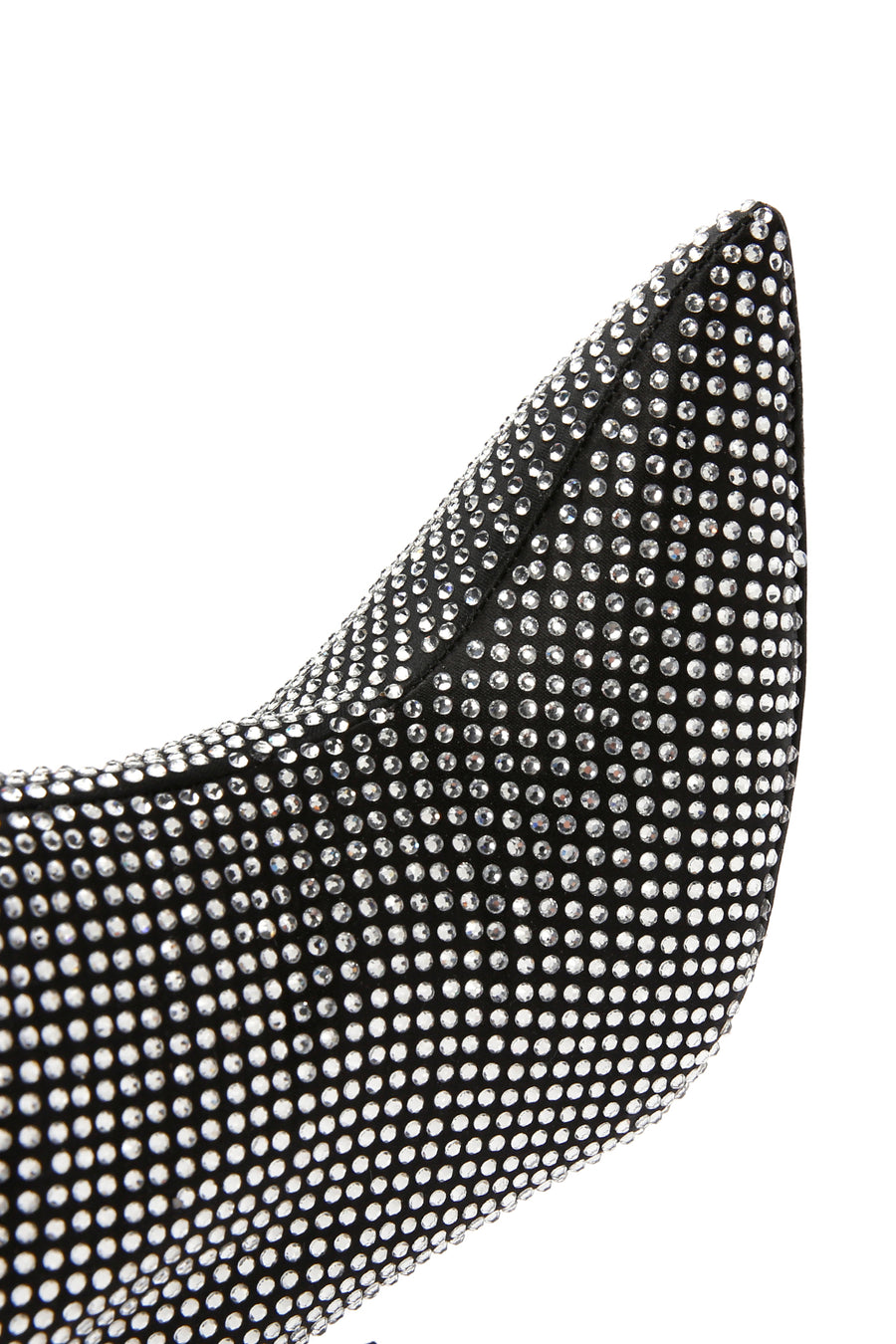 Women's Black Stone Thin Heeled Leather Boots