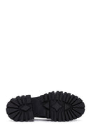 Women's Black Thick Soled Buckle Patent Leather Casual Loafer | Derimod