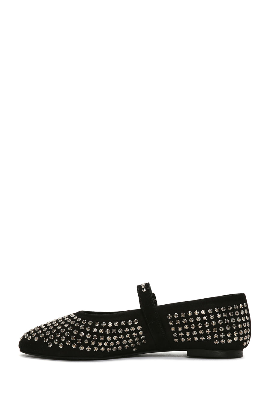 Women's Black Stone Leather Ballerinas