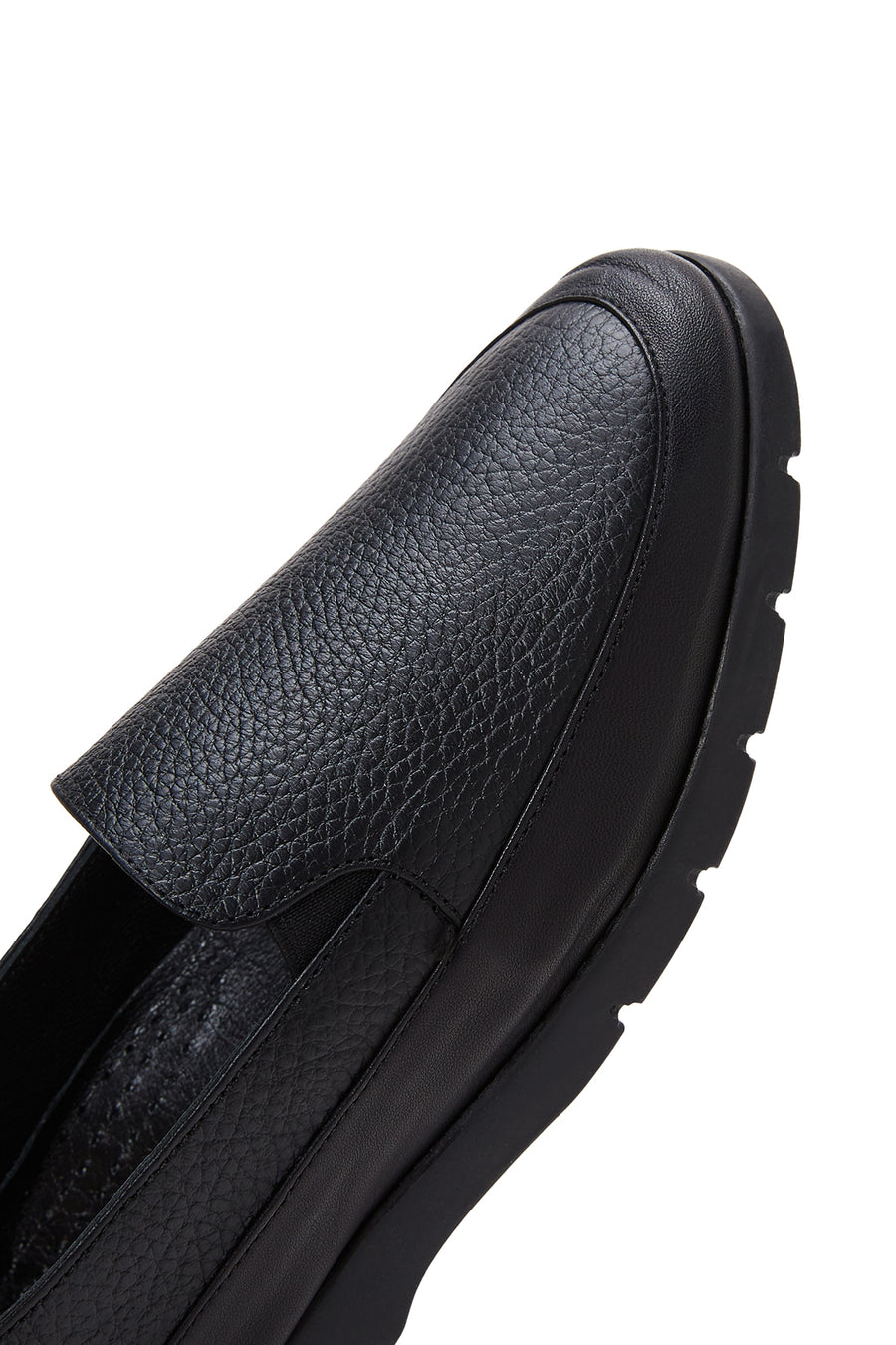 Women's Black Leather Comfort Loafer