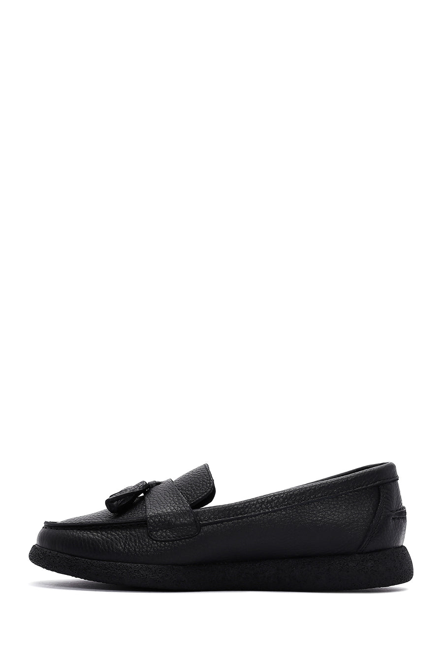 Women's Black Leather Comfort Loafer