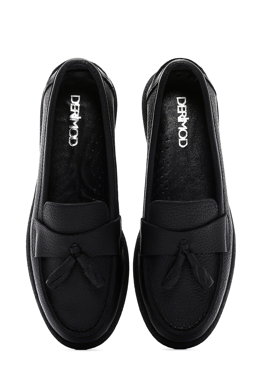 Women's Black Leather Comfort Loafer