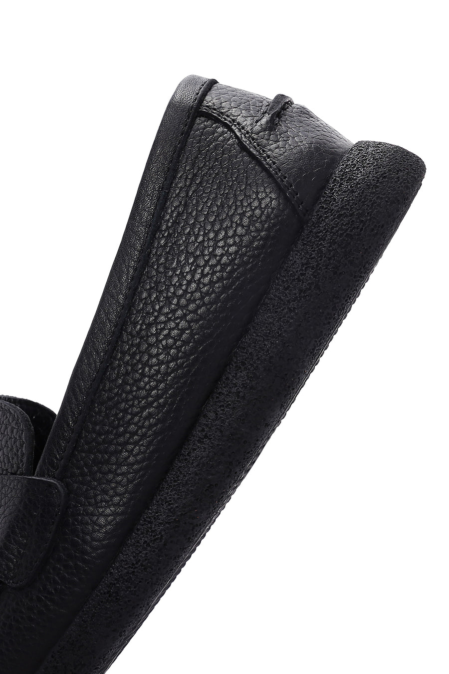 Women's Black Leather Comfort Loafer