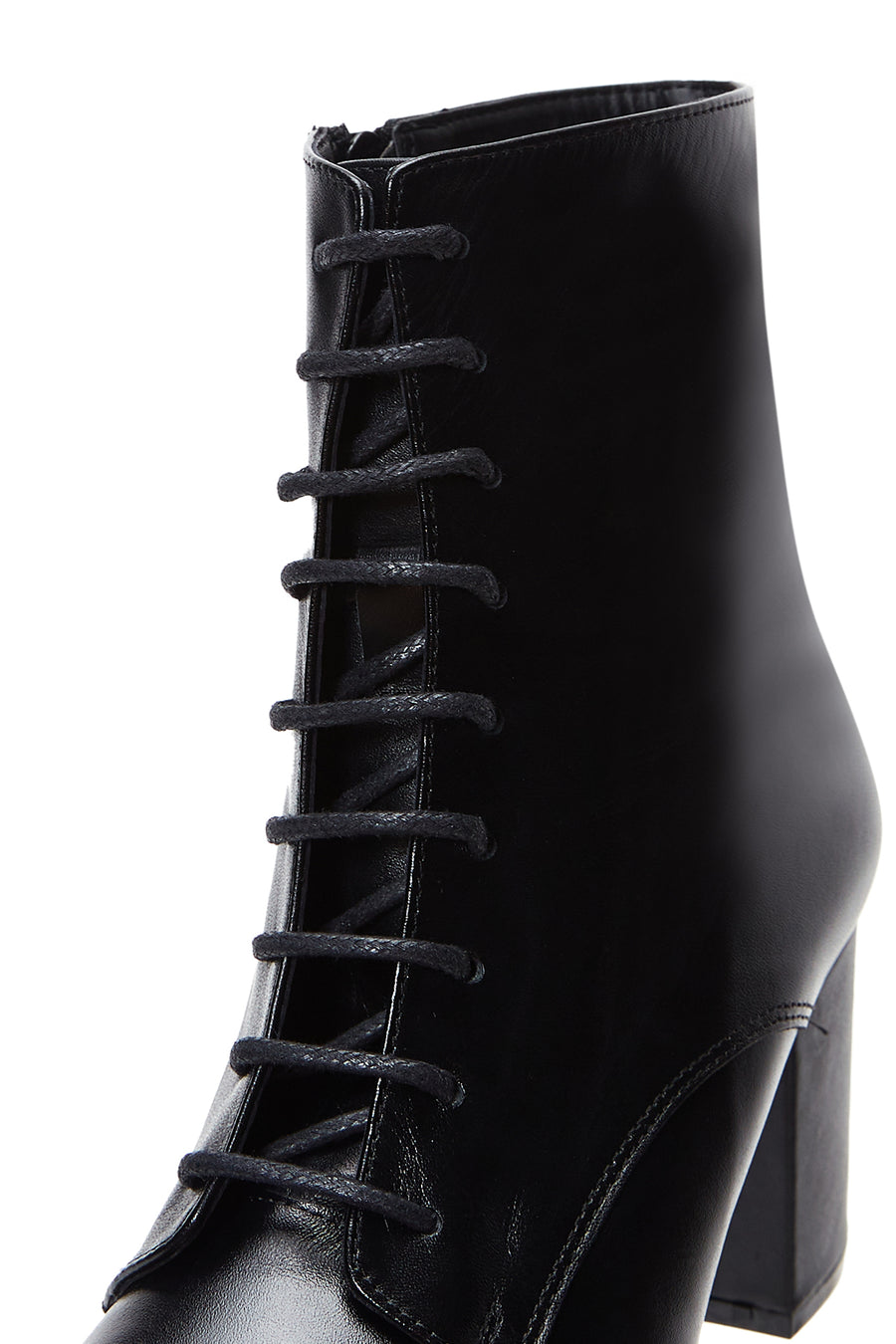 Women's Black Leather Heeled Classic Boots