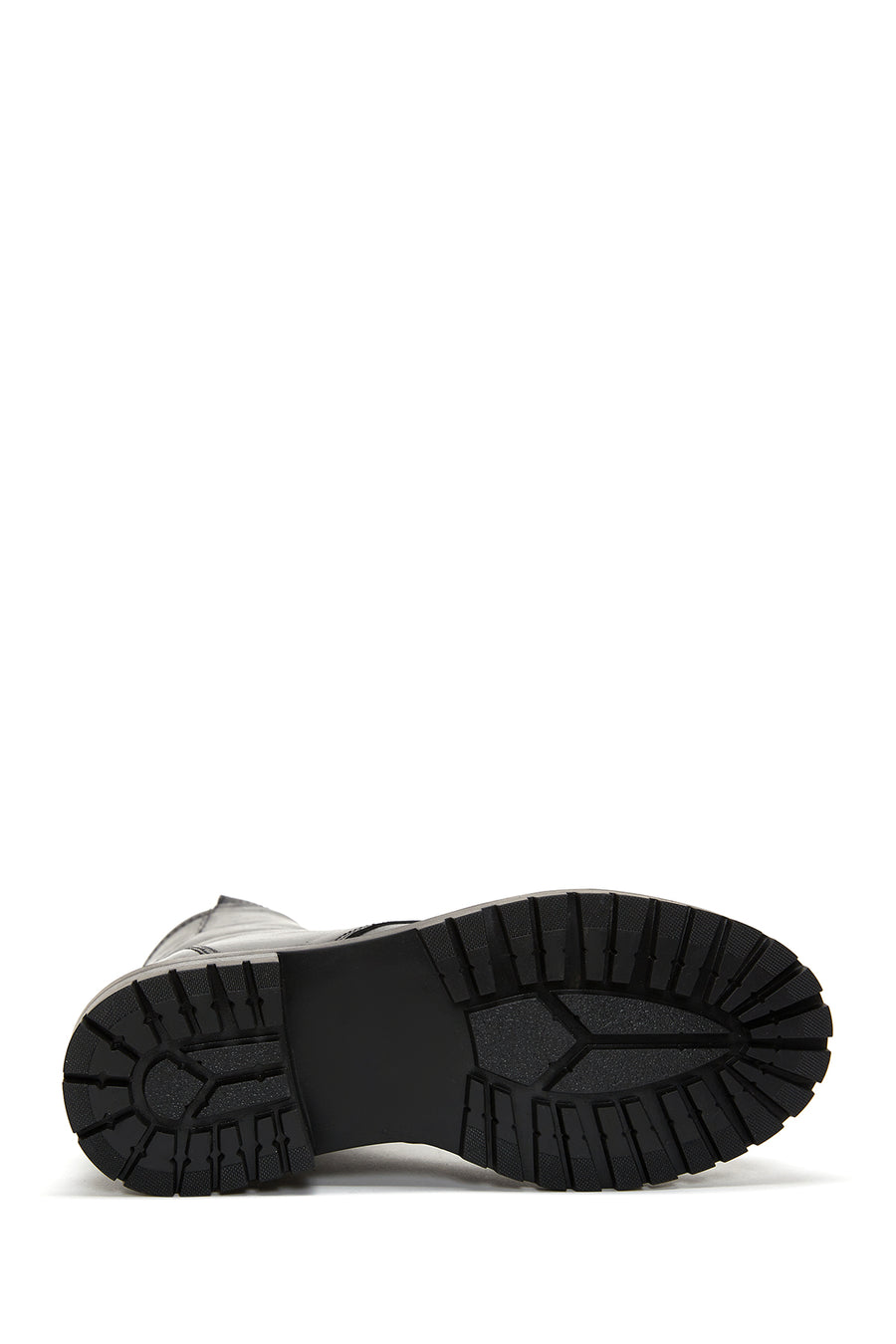 Women's Black Leather Zippered Boots