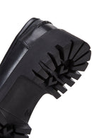 Women's Black Leather Buckle Loafer | Derimod