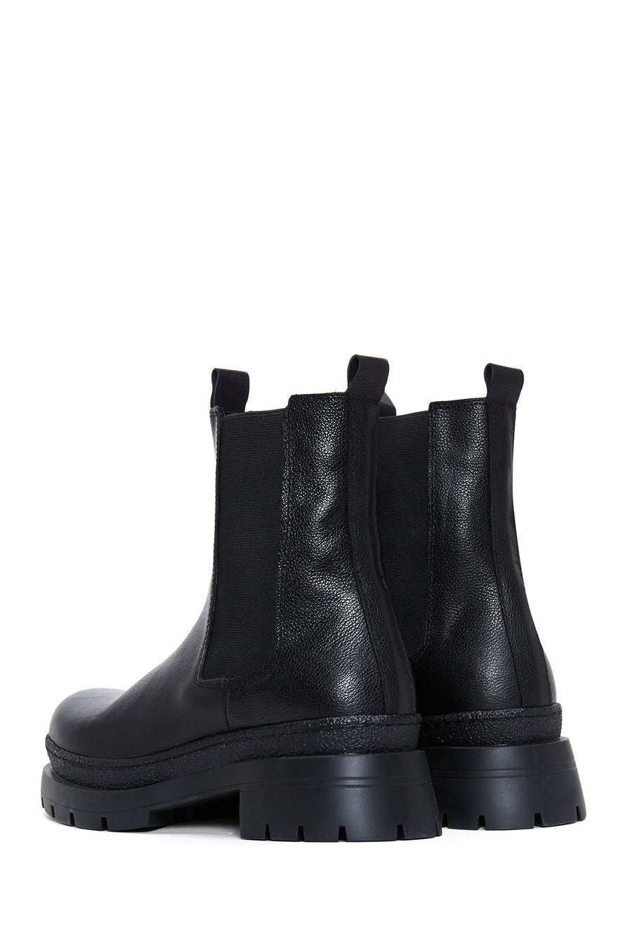 Women's Black Leather Chelsea Boots