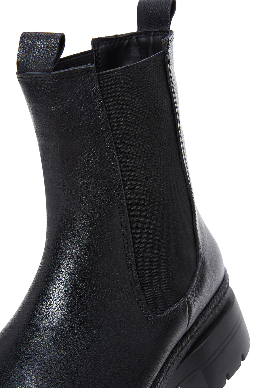 Women's Black Leather Chelsea Boots