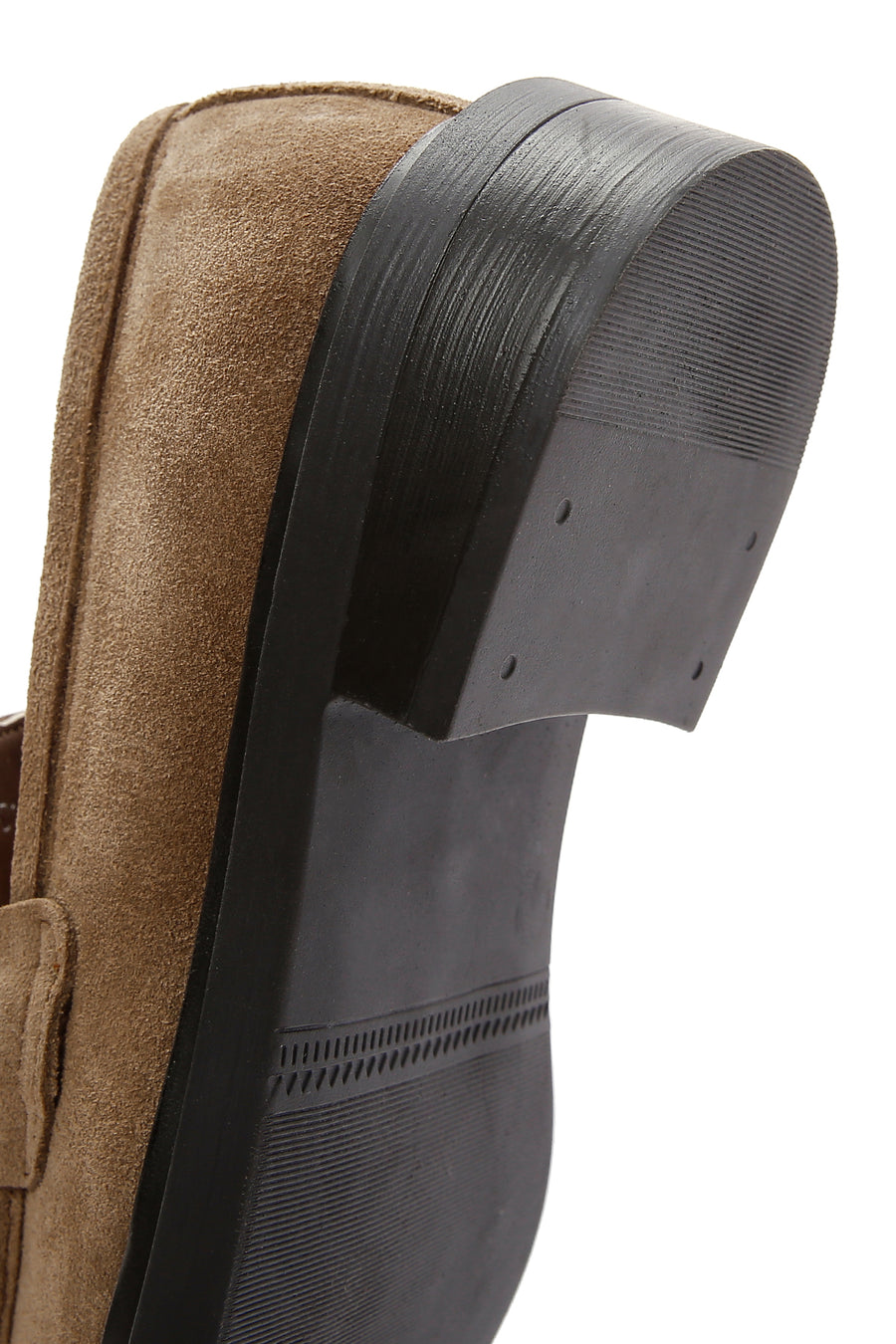 Women's Brown Suede Leather Buckle Loafer