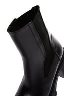 Women's Black Leather Heeled Chelsea Boots | Derimod