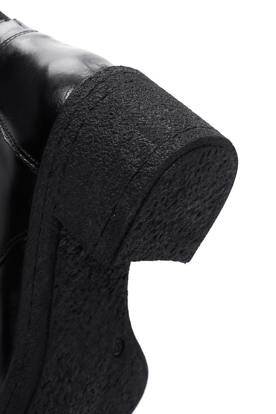 Women's Black Zippered Leather Boots