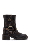 Women's Brown Leather Boots | Derimod