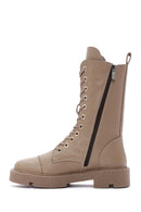 Women's Mink Casual Boots Leather Boots | Derimod