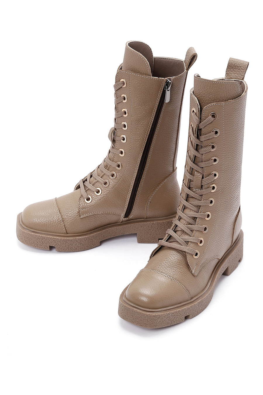 Women's Mink Casual Boots Leather Boots