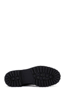 Women's Black Leather Zippered Casual Boots | Derimod