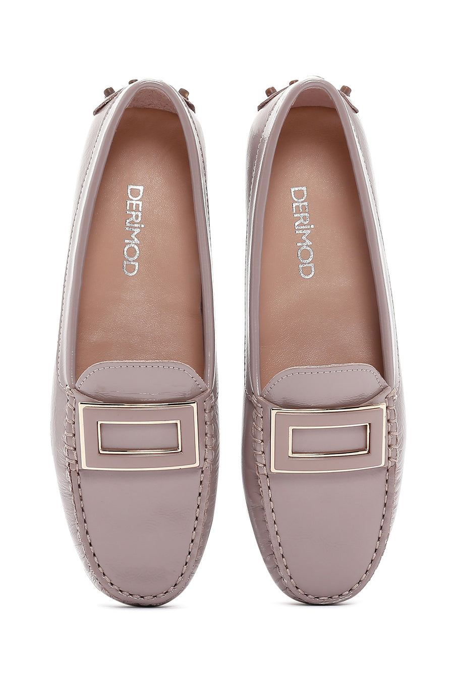 Women's Mink Patent Leather Buckle Loafer