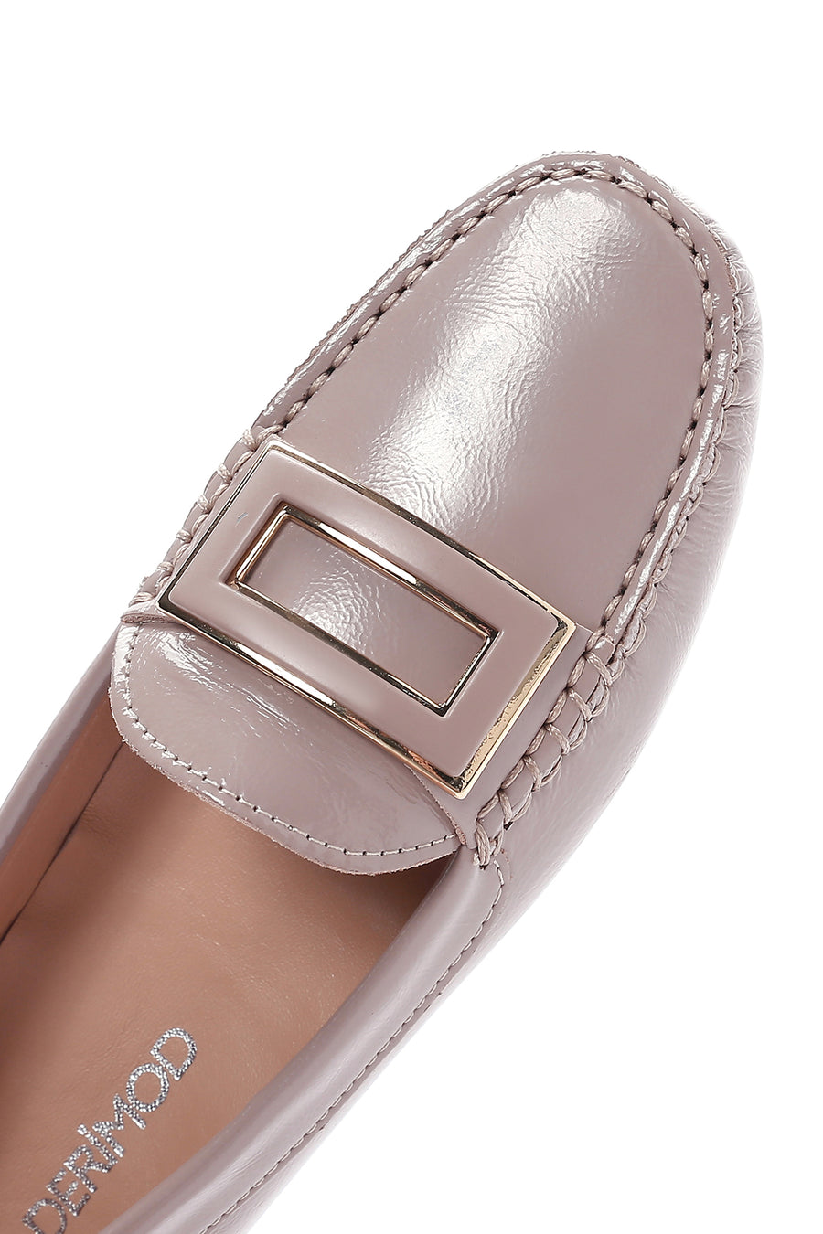 Women's Mink Patent Leather Buckle Loafer