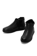 Women's Black Leather Comfort Boots | Derimod