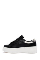 Kadın Siyah Deri Kalın Tabanlı Sneaker | Derimod