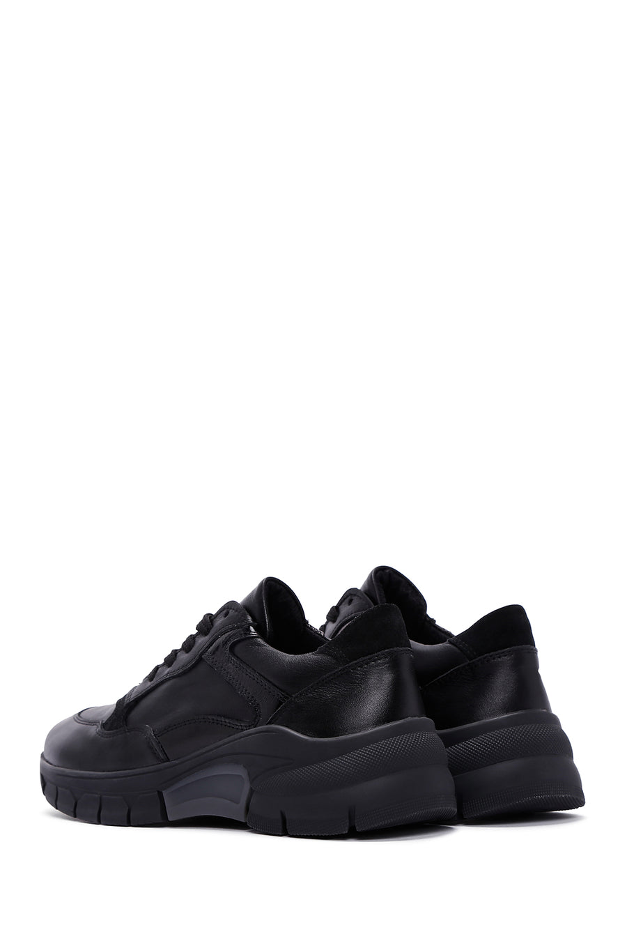 Kadın Siyah Deri Sneaker