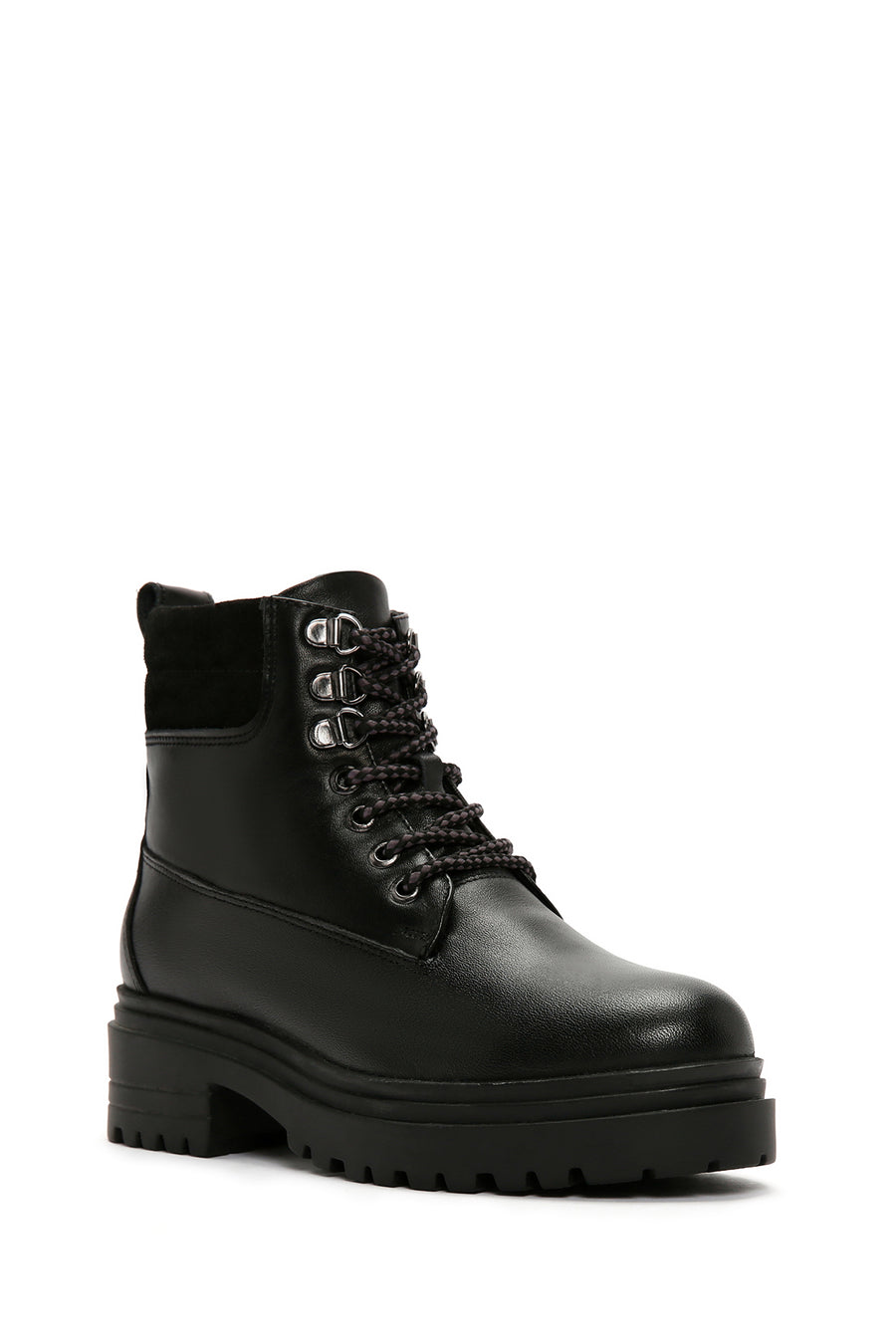 Women's Black Zippered Leather Boots