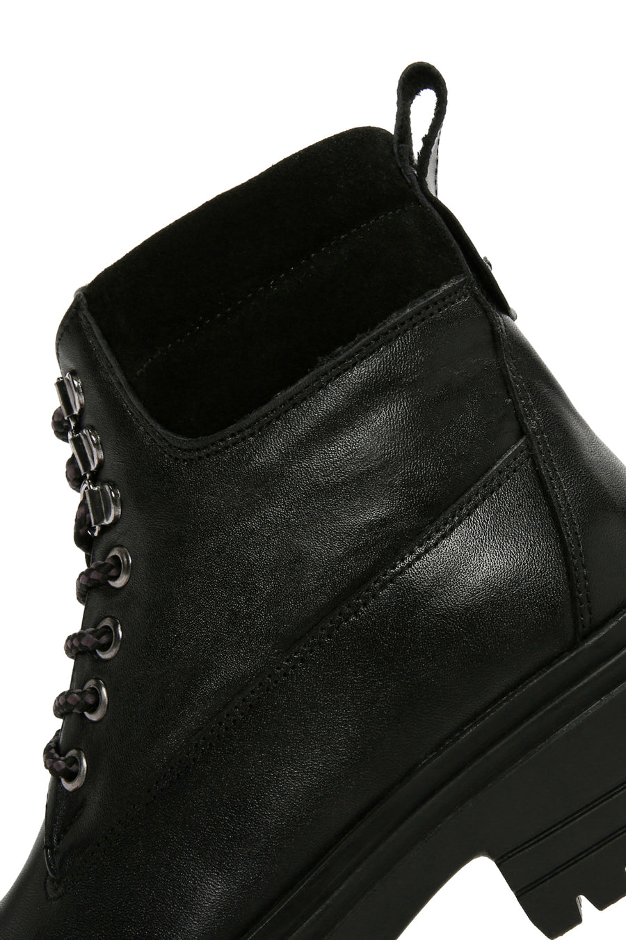 Women's Black Zippered Leather Boots