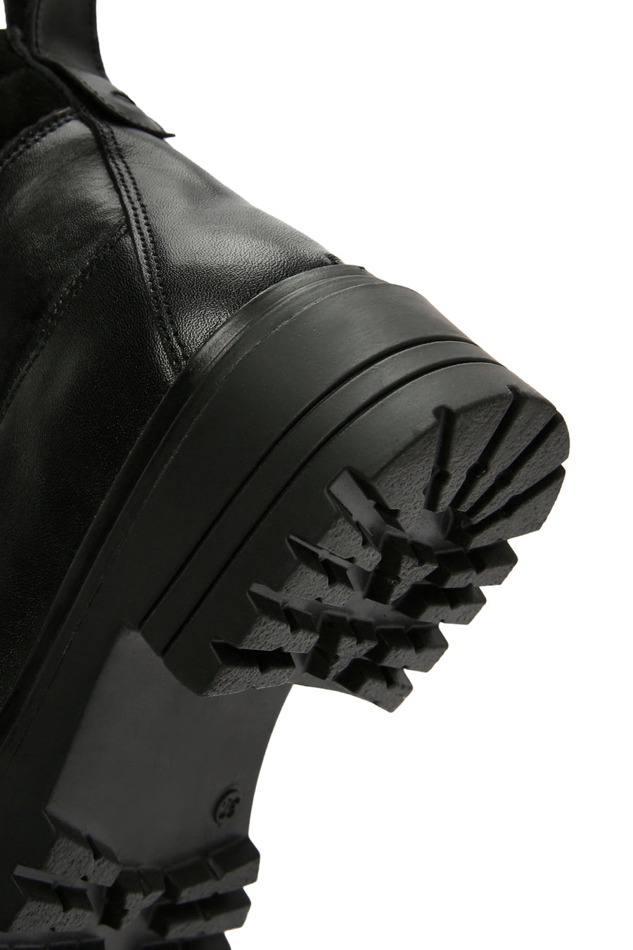 Women's Black Zippered Leather Boots