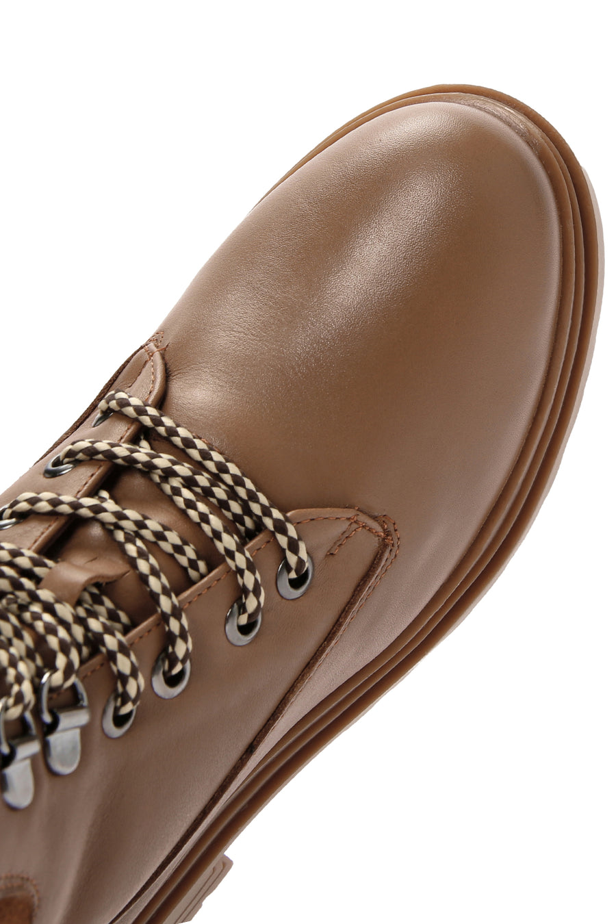 Women's Tan Zippered Leather Boots