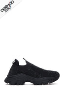 Women's Black Stone Thick Soled Sneaker | Derimod