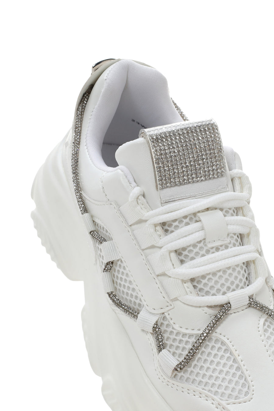 Women's White Thick Soled Sneaker