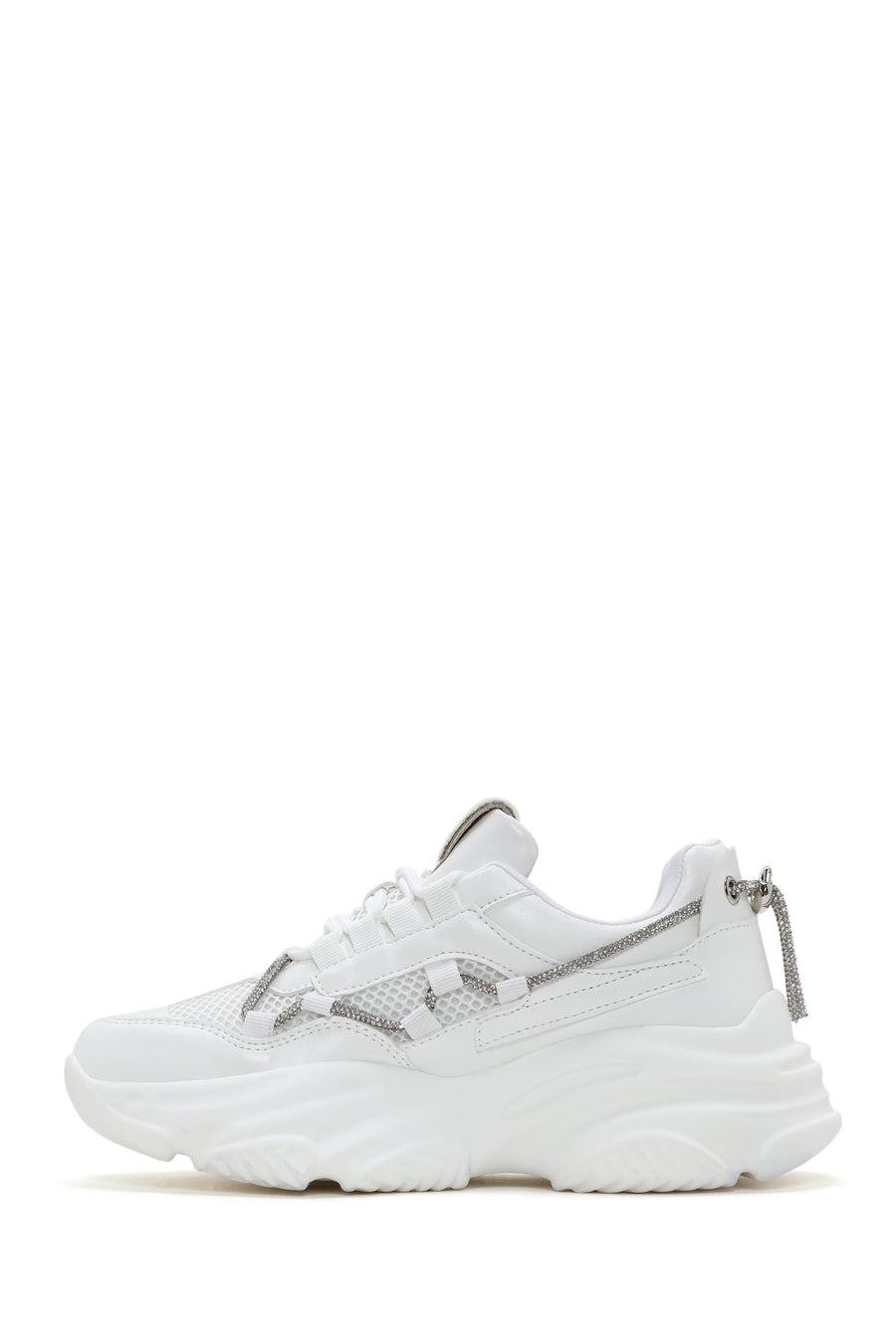 Women's White Thick Soled Sneaker