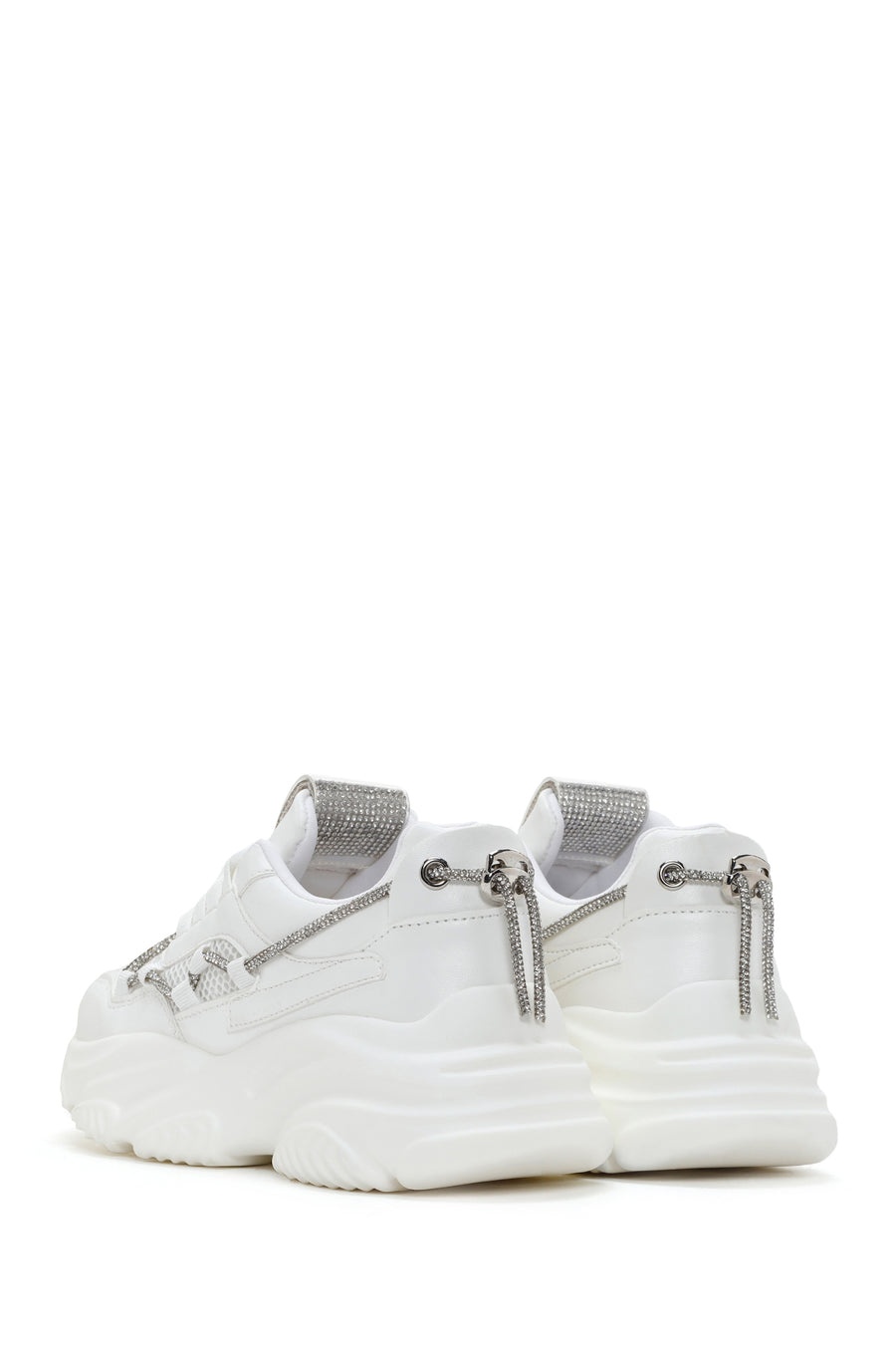Women's White Thick Soled Sneaker