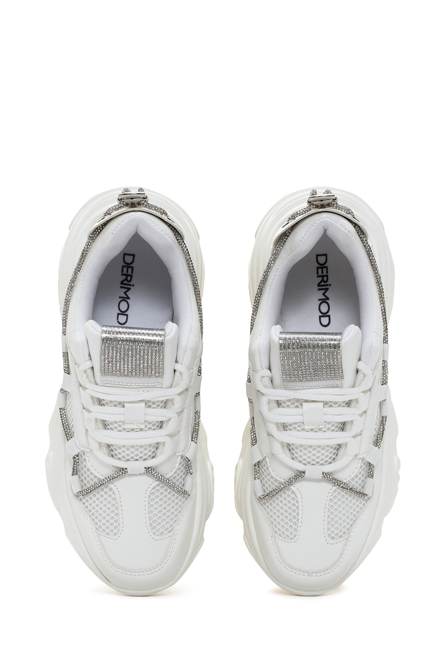 Women's White Thick Soled Sneaker