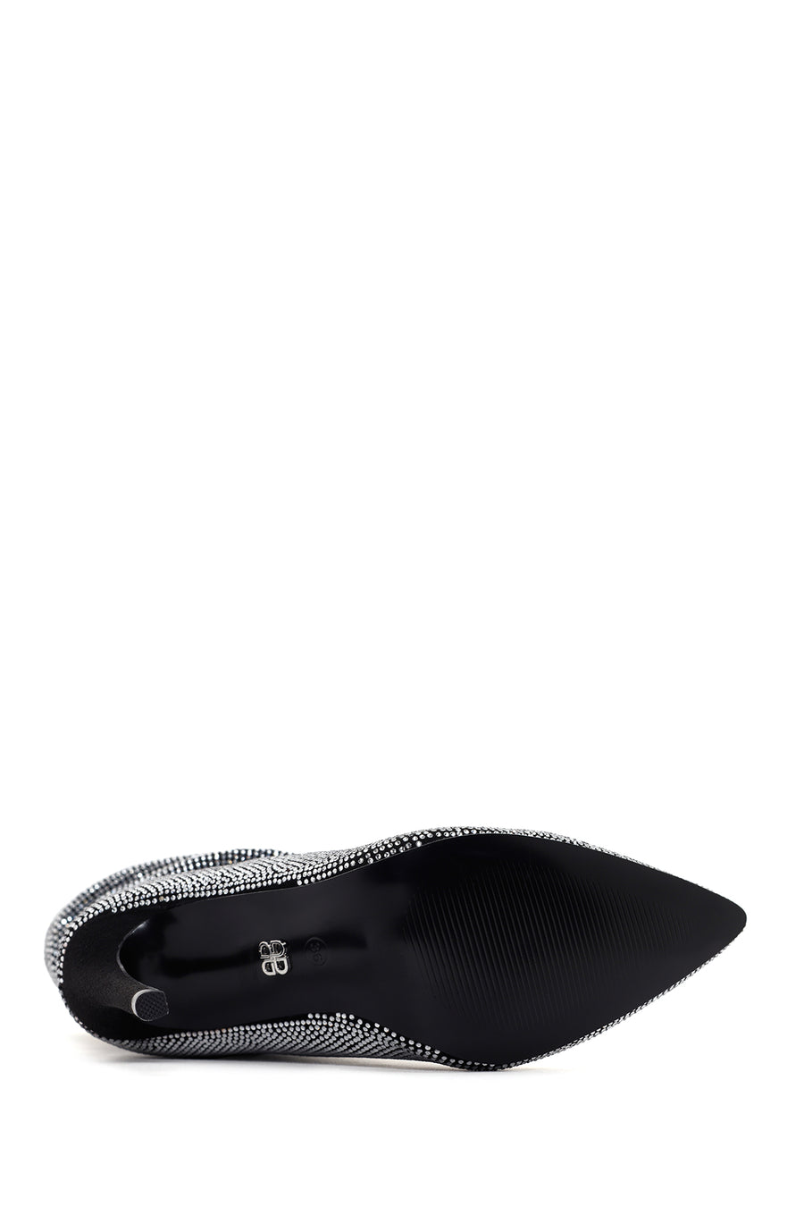 Women's Silver Thin Heeled Stone Boots