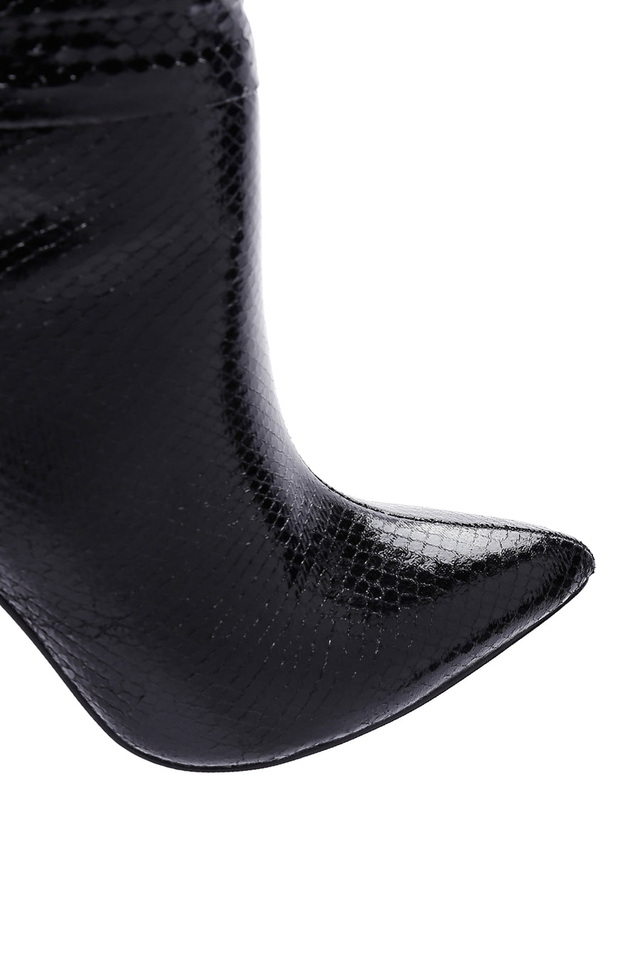 Women's Black Thin Heeled Boots