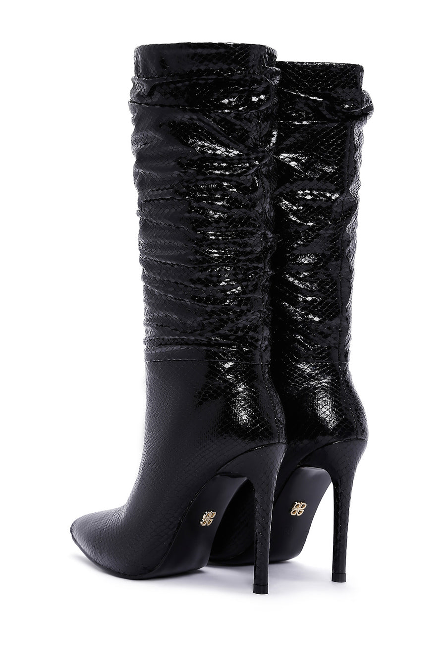 Women's Black Thin Heeled Boots