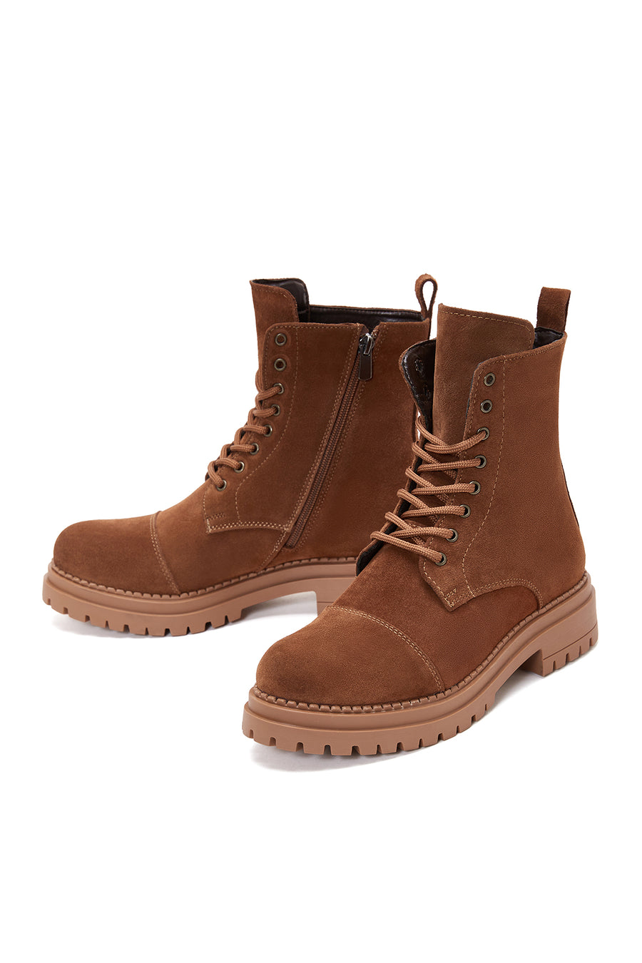 Women's Camel Suede Leather Boots