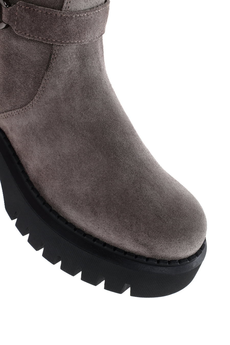 Women's Mink Thick Soled Zippered Suede Leather Boots