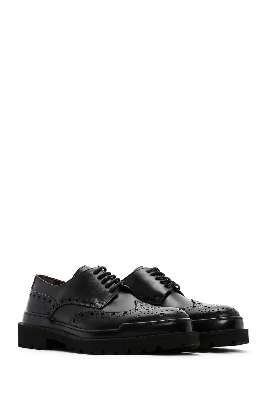 Men's Black Leather Casual Shoes