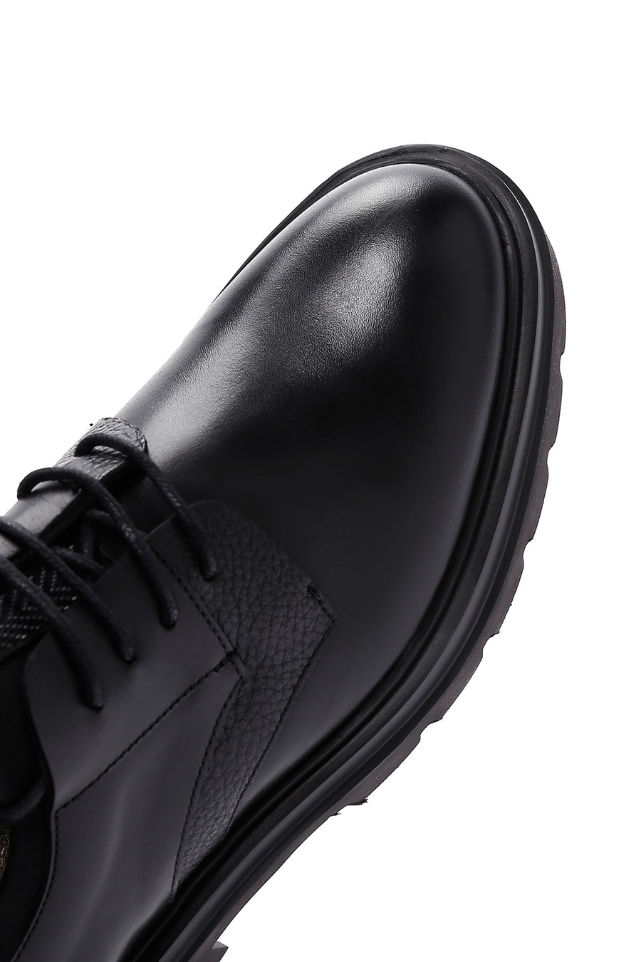 Men's Black Leather Casual Shoes