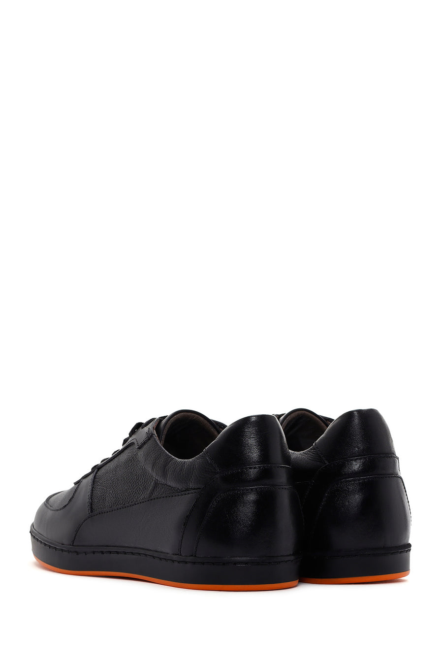 Erkek Lacivert Deri Casual Sneaker