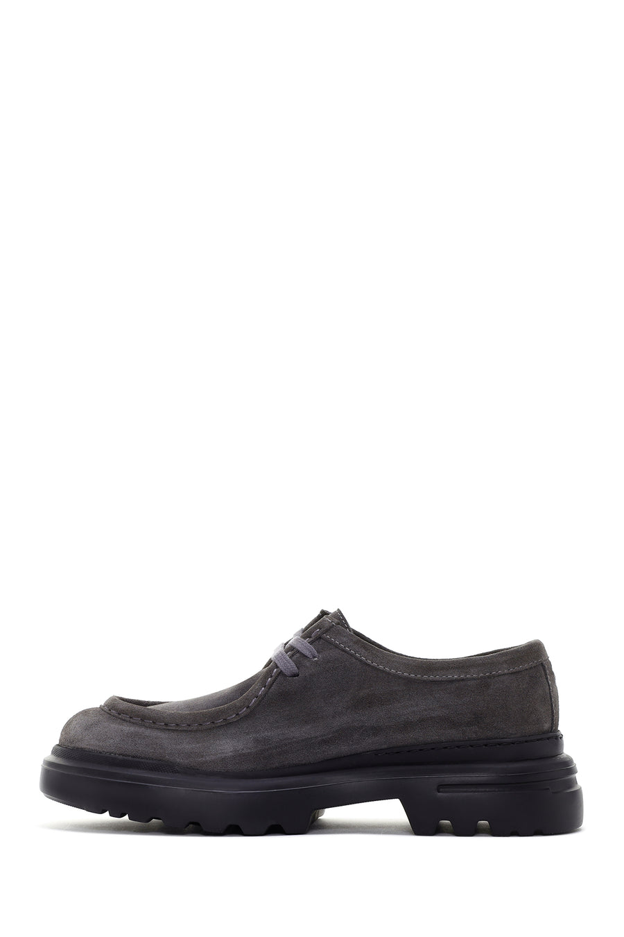 Men's Gray Suede Leather Casual Shoes