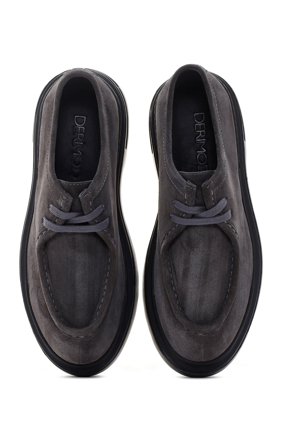 Men's Gray Suede Leather Casual Shoes