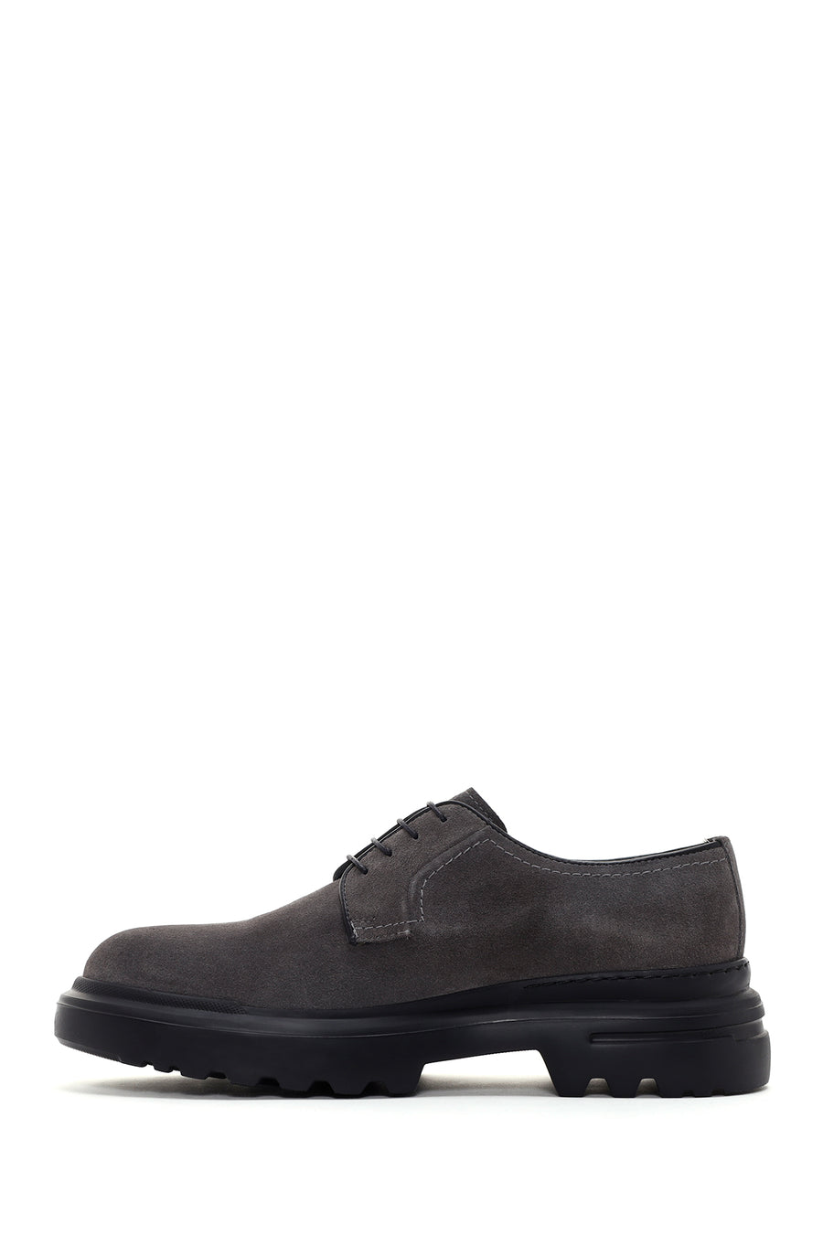 Men's Gray Suede Leather Casual Shoes