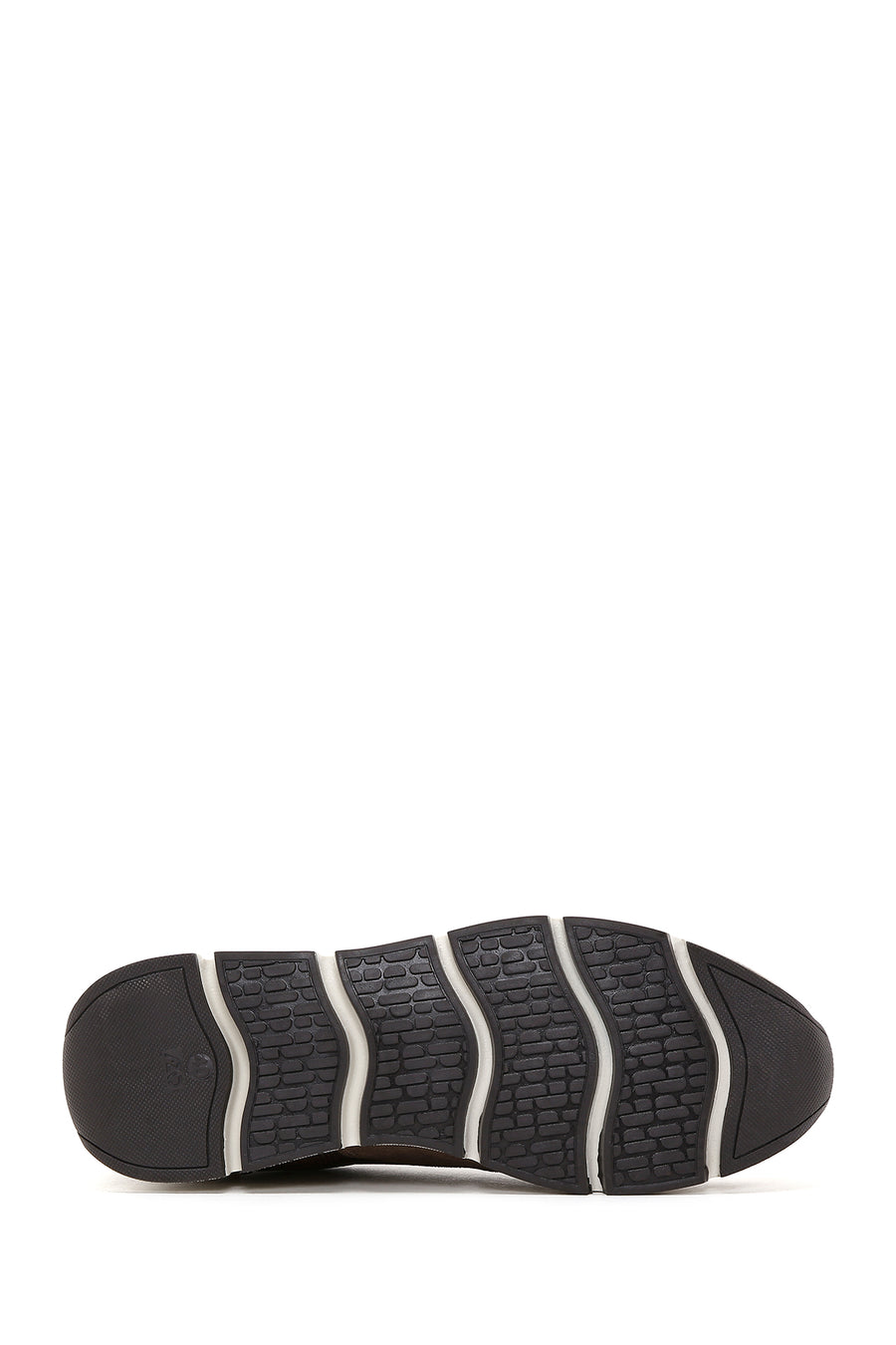 Erkek Kahverengi Deri Süet Detaylı Sneaker