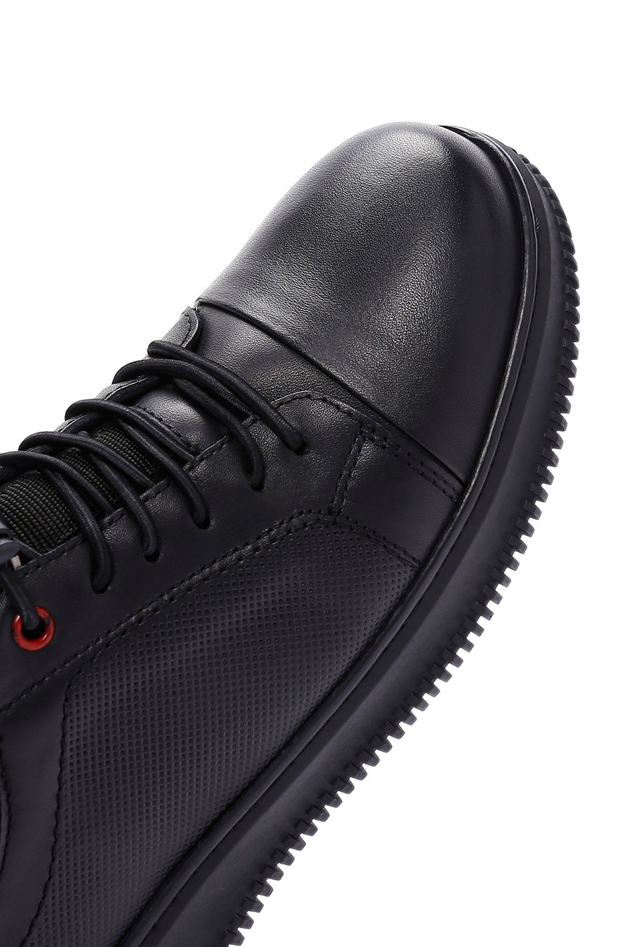 Men's Black Leather Sneaker