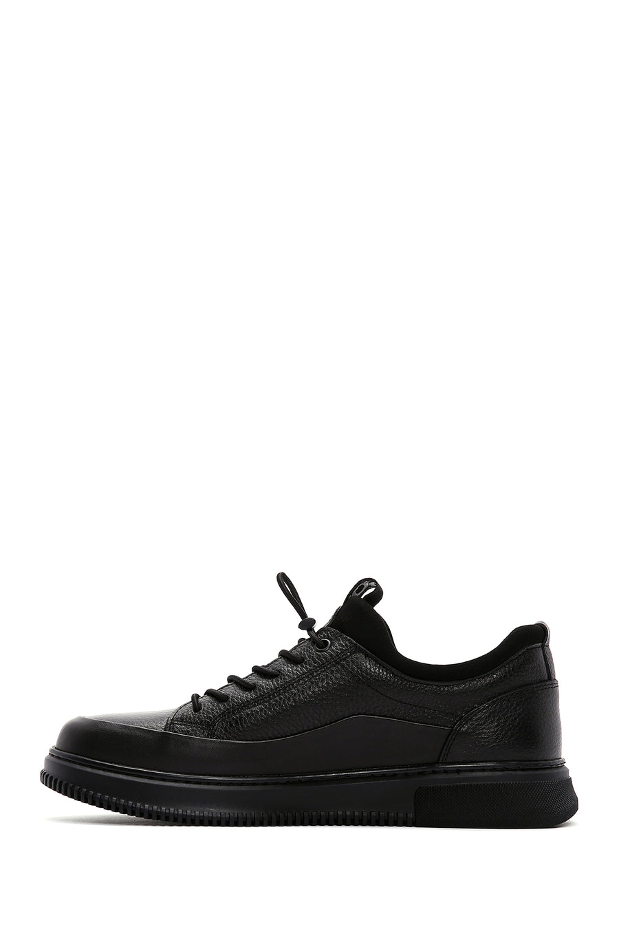 Men's Black Leather Sneaker