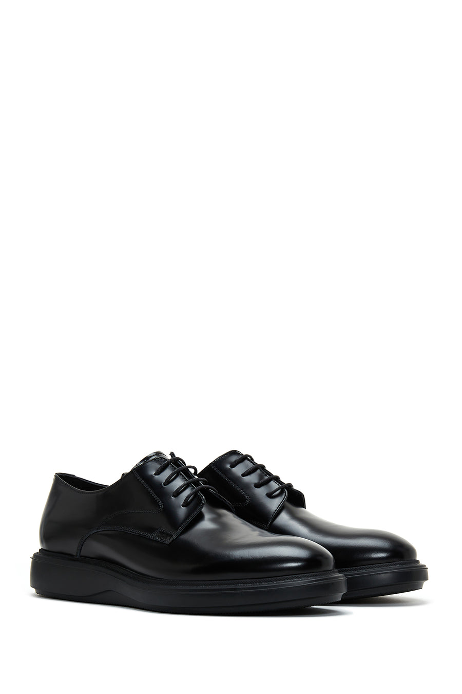 Men's Black Leather Casual Shoes